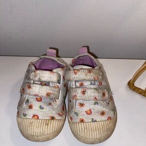 Cat & Jack Cream Sneakers with Textured Toe Cap